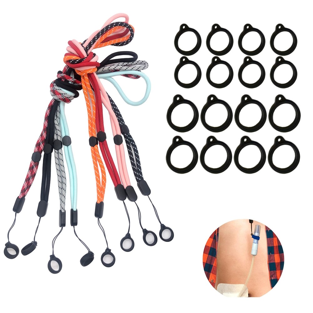 8 Pcs Peritoneal Dialysis Transfer Set Holder with 24 Silicone Rings PD