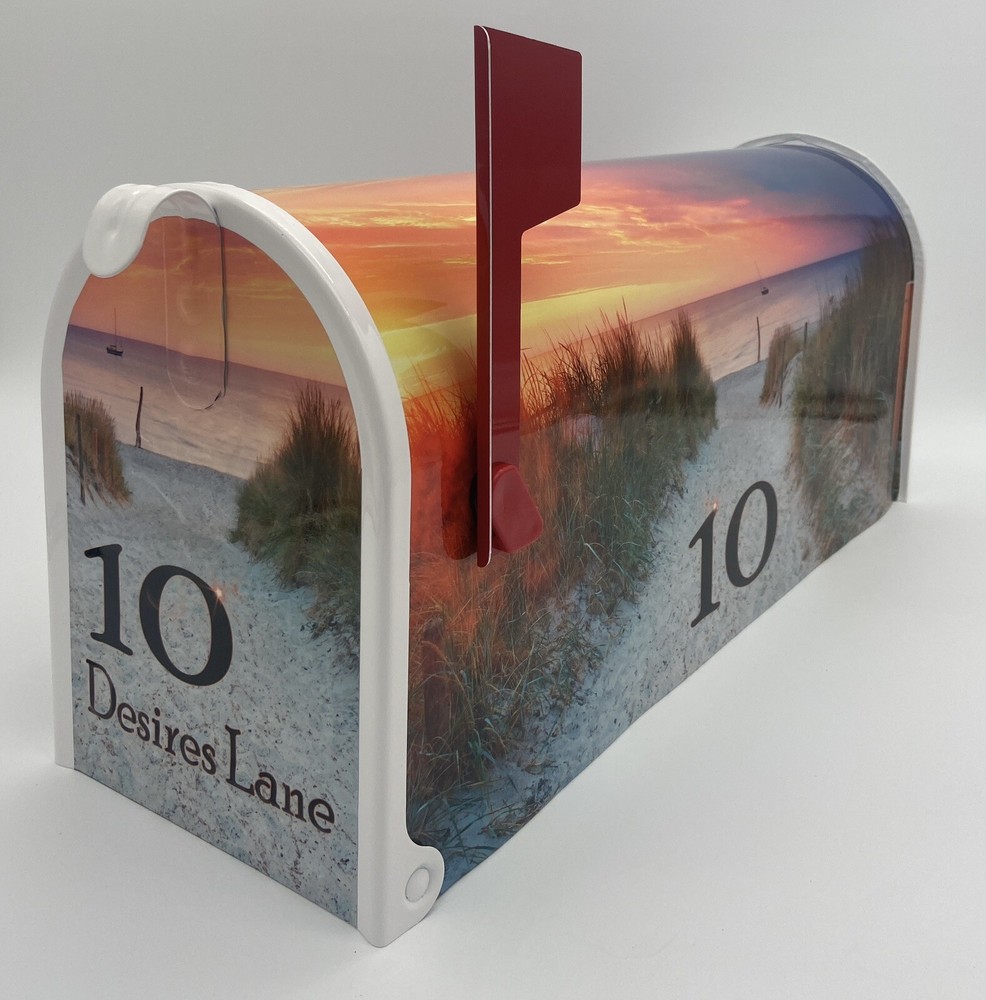 Beach Decor Custom Mailbox - Personalized gift for her