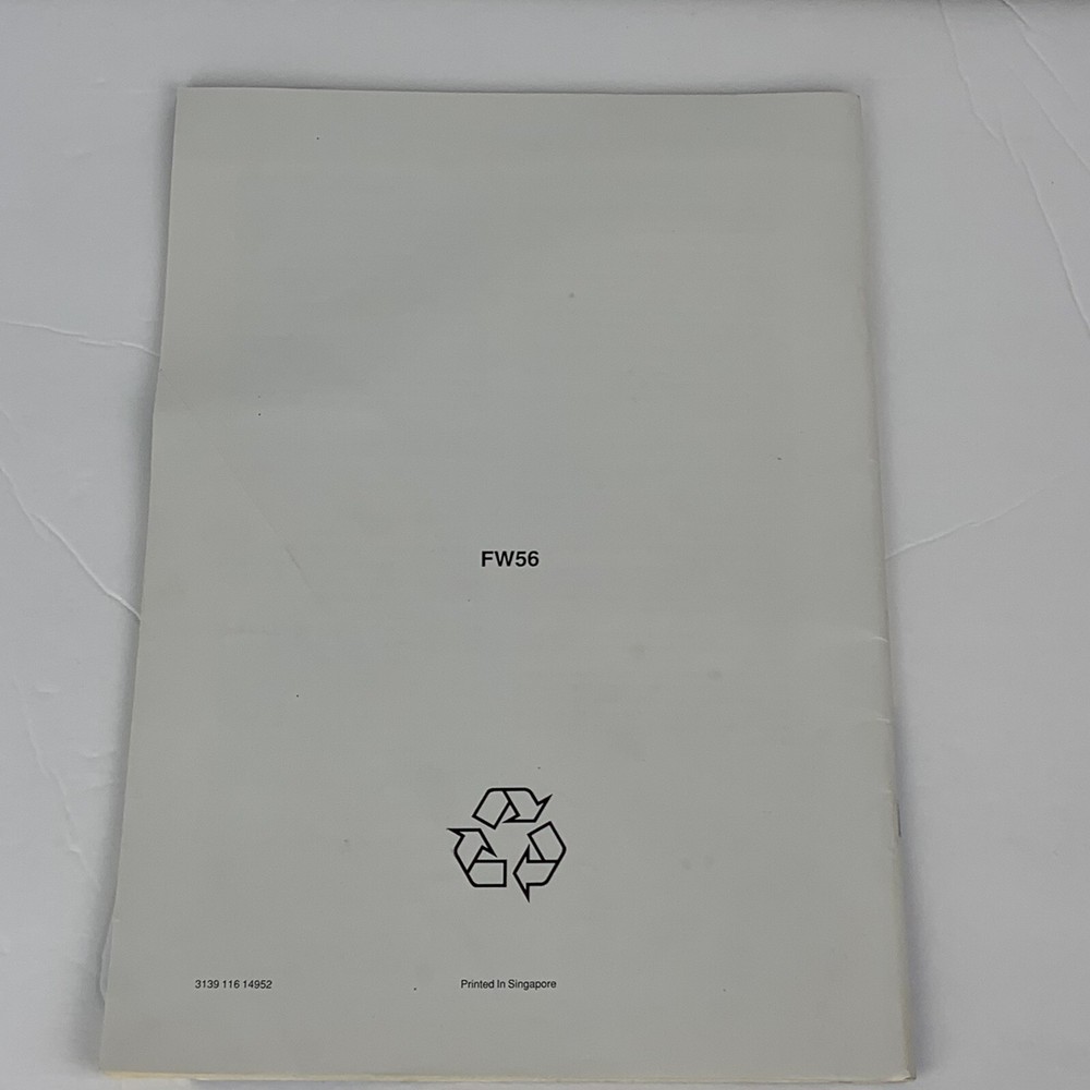 Philips FW56 CD Mini Hifi Stereo System Instruction Manual Booklet