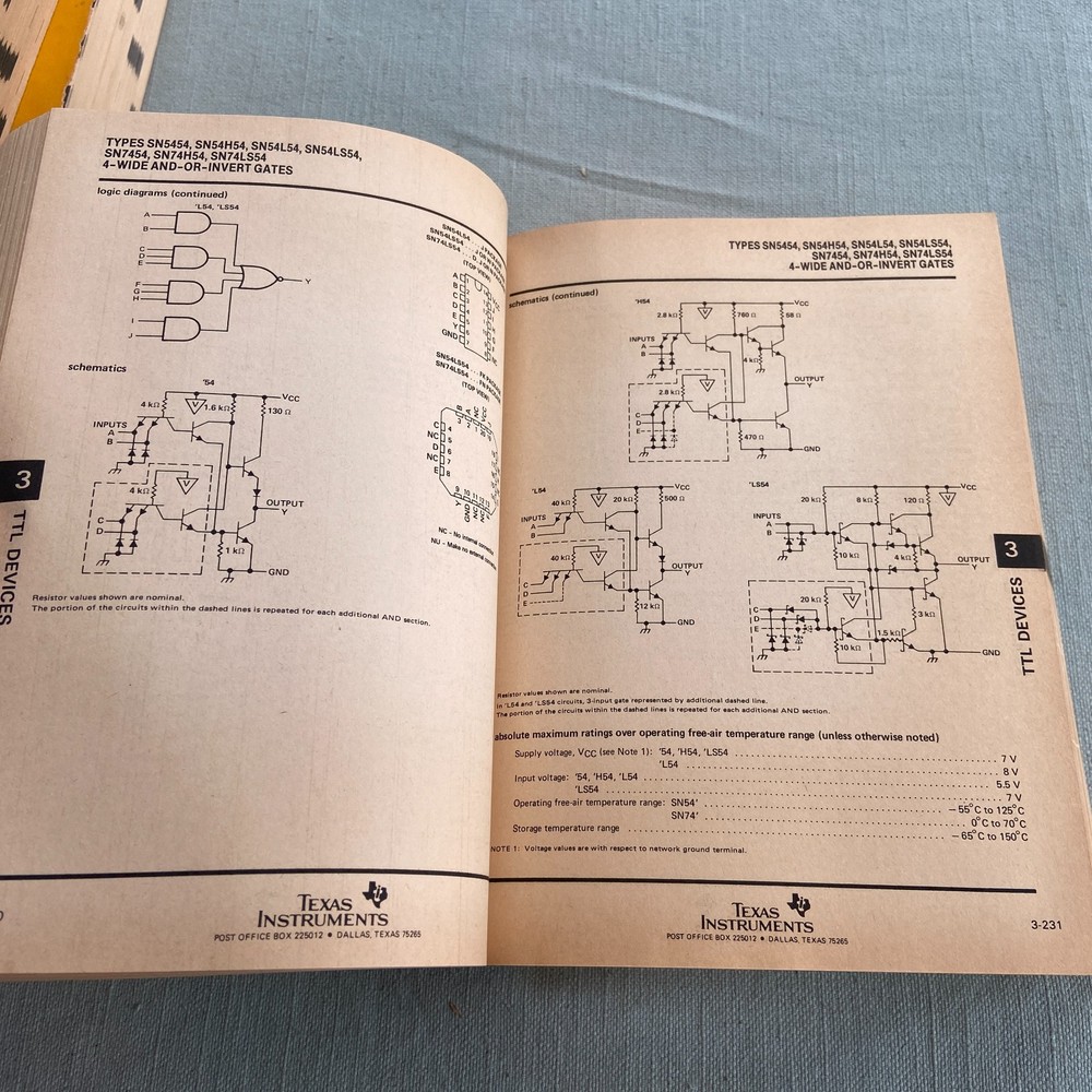 Book Lot Texas Instruments TTL Data V 2 Linear Circuits Field Logic Programmable