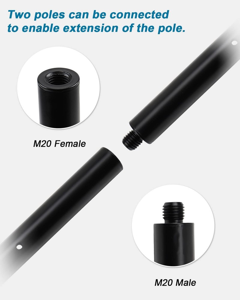 11 inch Extended Pole Subwoofer Pole M20 Speaker Mount Pole with 35mm Mount