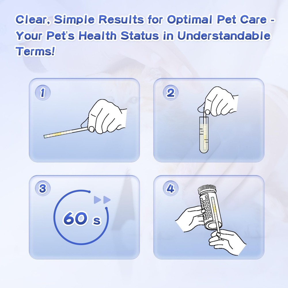 Cat & Dog Urine Test Strips 10-Parameter 100ct, Diabetes Testing, Blood Keton...