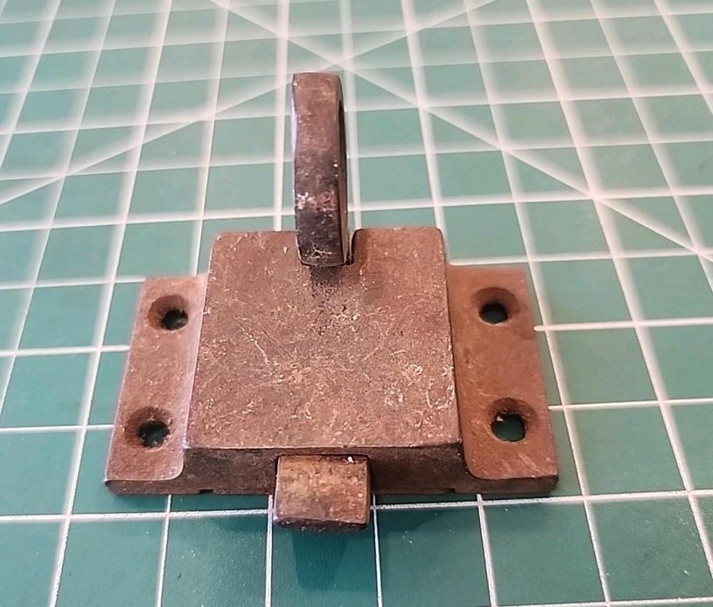 Transom Window Latch Catch Cabinet Basement Sash Ring Pull Vtg CAST IRON - V