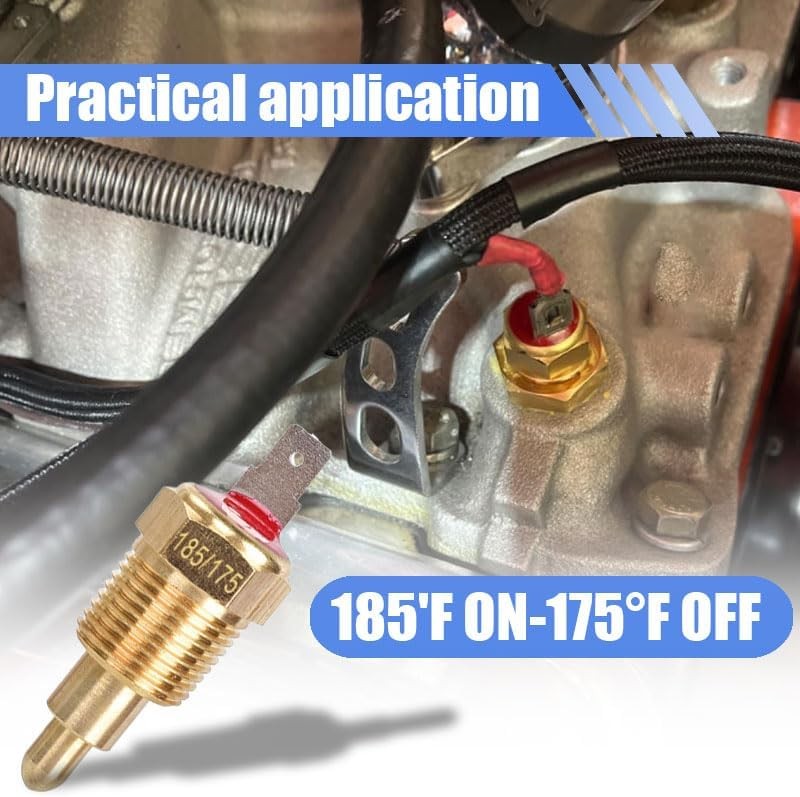 185-175°F Cooling Fan Thermostat Switch 3/8" Pipe Thread