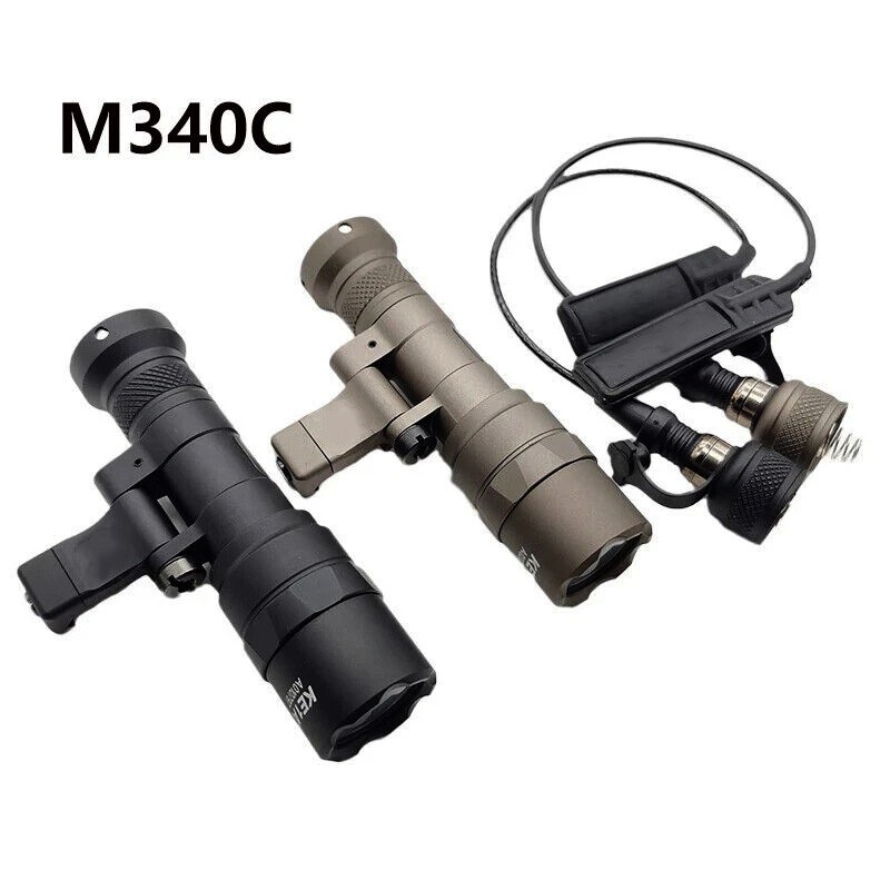 LED Flashlight M340C Mini Light 500 Lumen Offset Flip Mount Weapon Light Switch