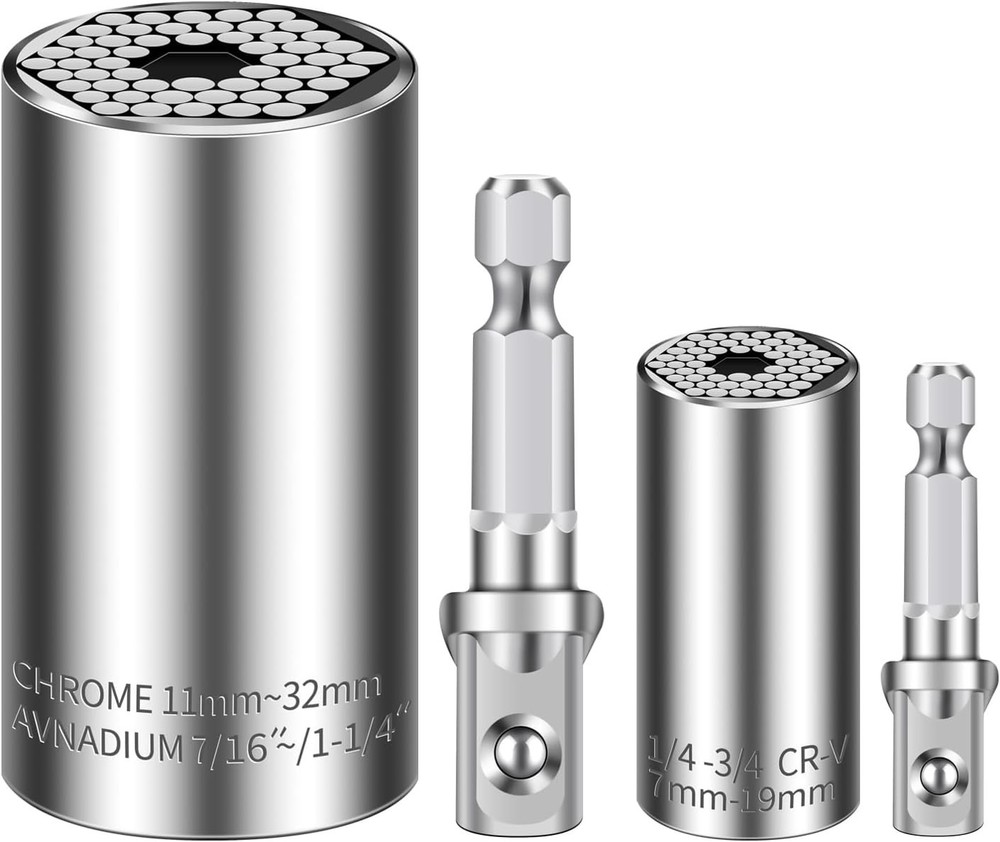 Universal Socket Set (11-32mm 7-19mm) Super Socket for Unscrew Any Bolt Multi...