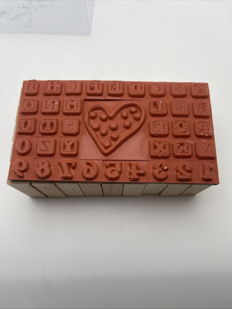 Letters & Numbers Susan Branch ABC 123 Script Alphabet Rubber Stamp 36pc New