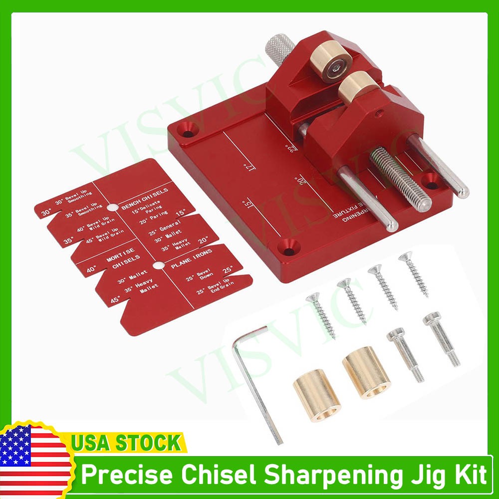 Precise Chisel Sharpening Jig Kit, Honing Guide System for Chisels and Planes US