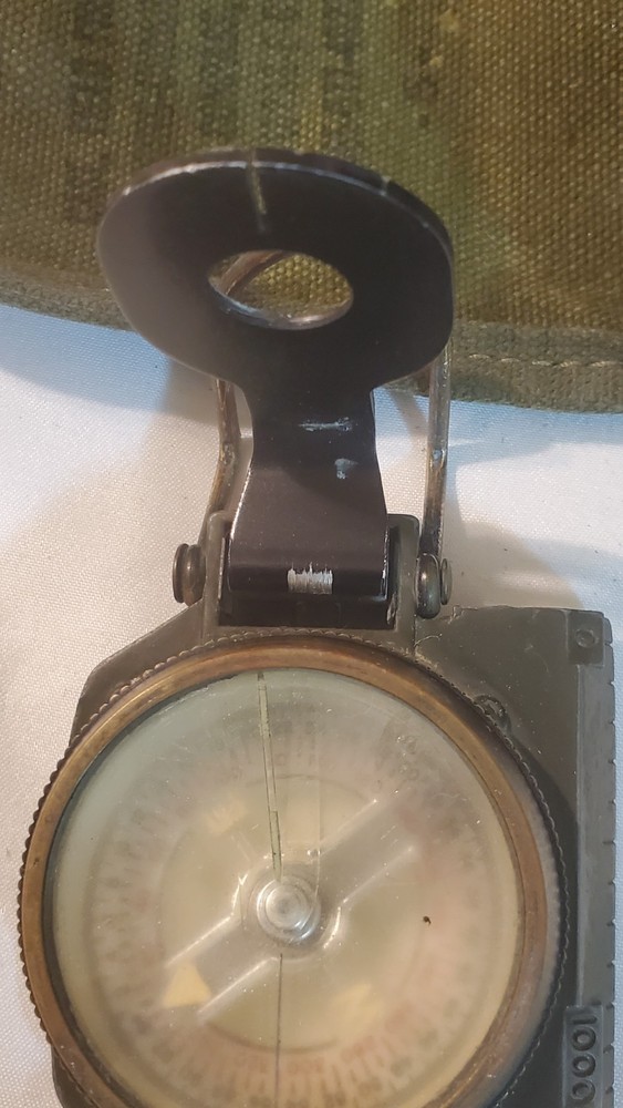 Authentic 1966 US Army Compass With Original Green Canvas Pouch