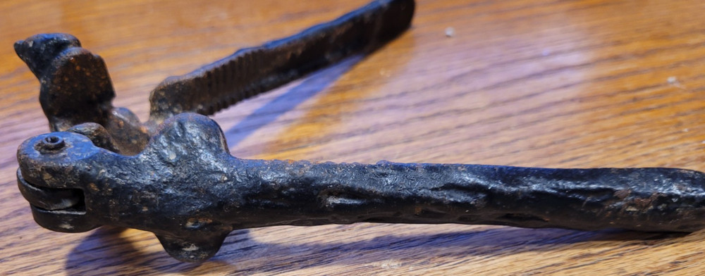 Vintage Hand Held Cast Metal Squirrel Nutcracker