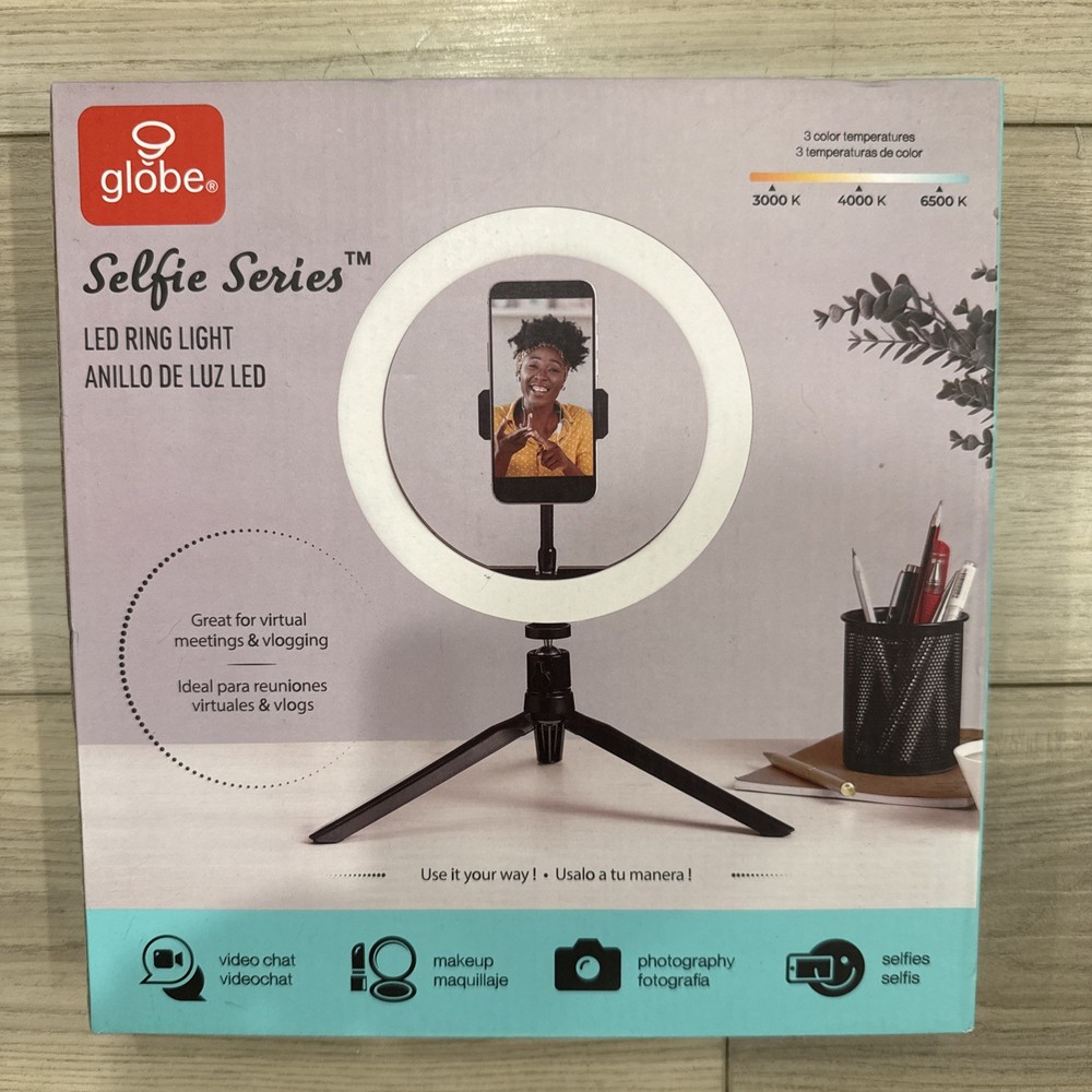 Globe Selfie Series LED Ring Light USB Powered On/Off Switch