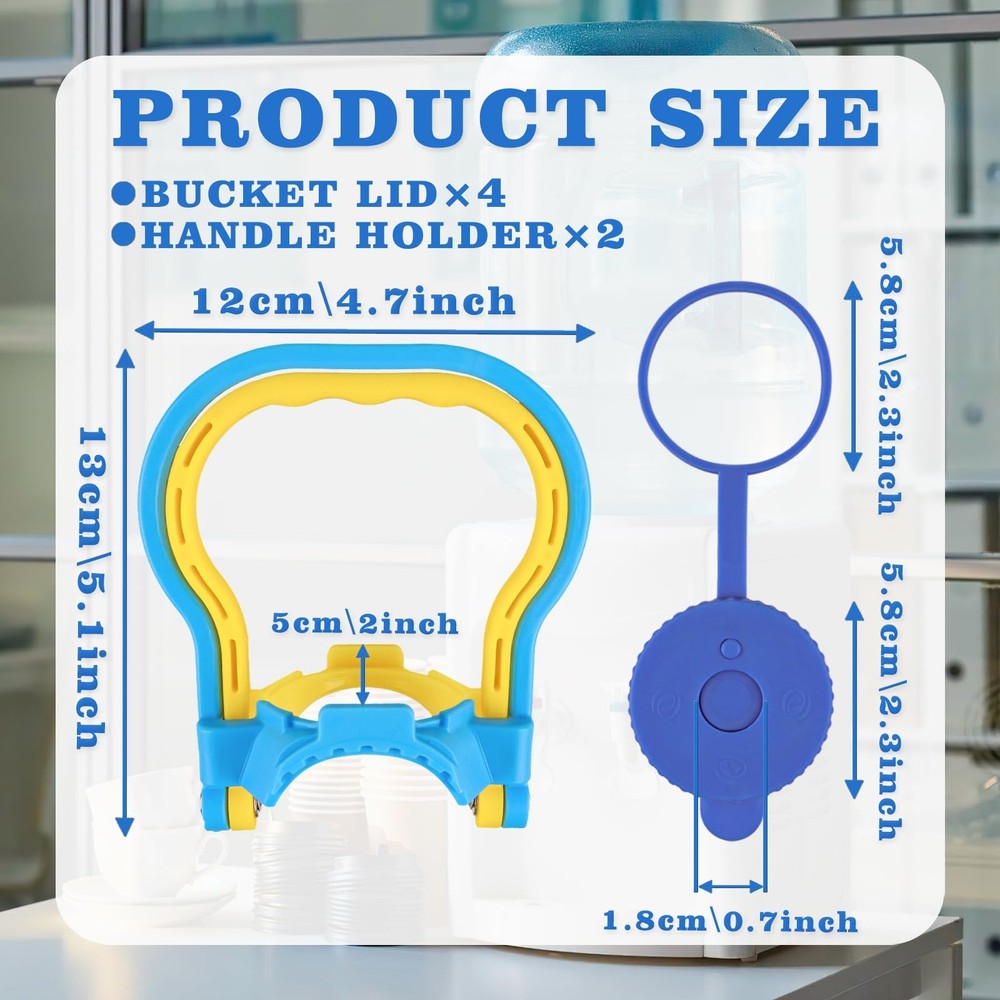2 Pack 5 Gallon Water Bottle Handle, Stable Ergonomic Water Jug Handle, Drink...