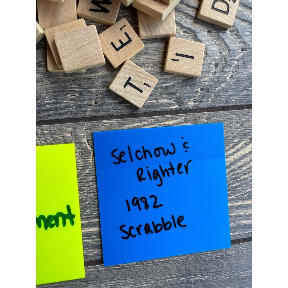 Vintage 1982 Scrabble Replacement Game Tiles Selchow & Righter
