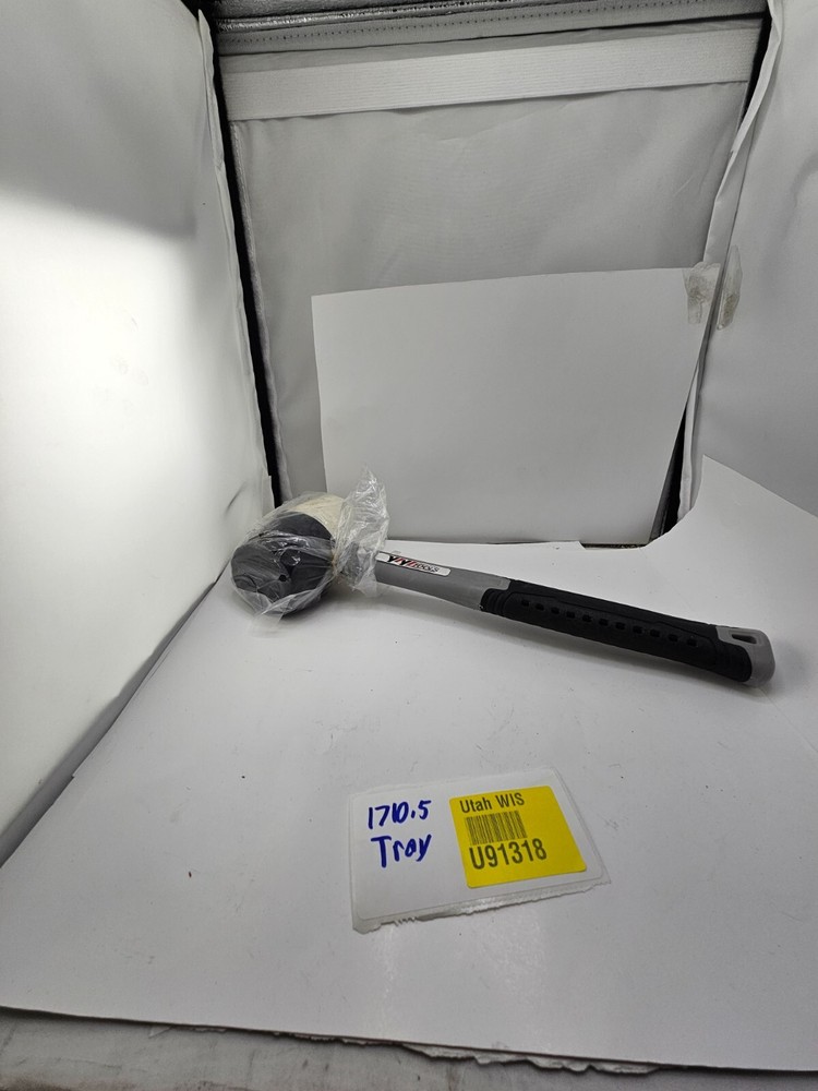 YIYItools Rubber Mallet White and White Head / Gray Black Handle