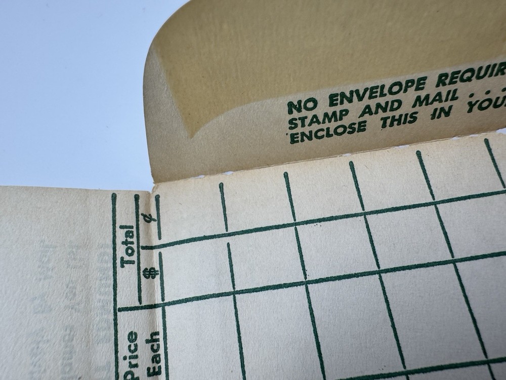 Edmund Scientific Co Order Form Envelope Science Optics Space Math LS 1950s