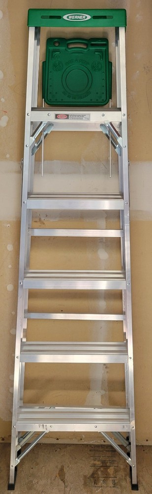 Werner 6 ft. Aluminum Step Ladder - 225 lb. Load Capacity, Type II Max Load