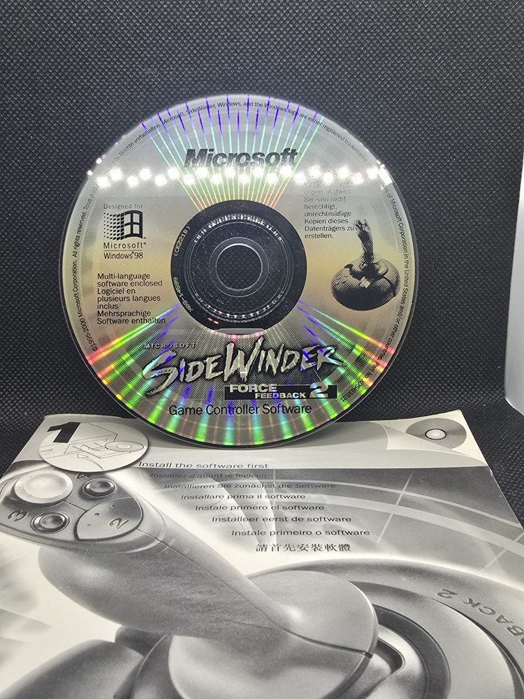 Microsoft SideWinder Force Feedback 2 Game Controller Software/Manual Only (PC)