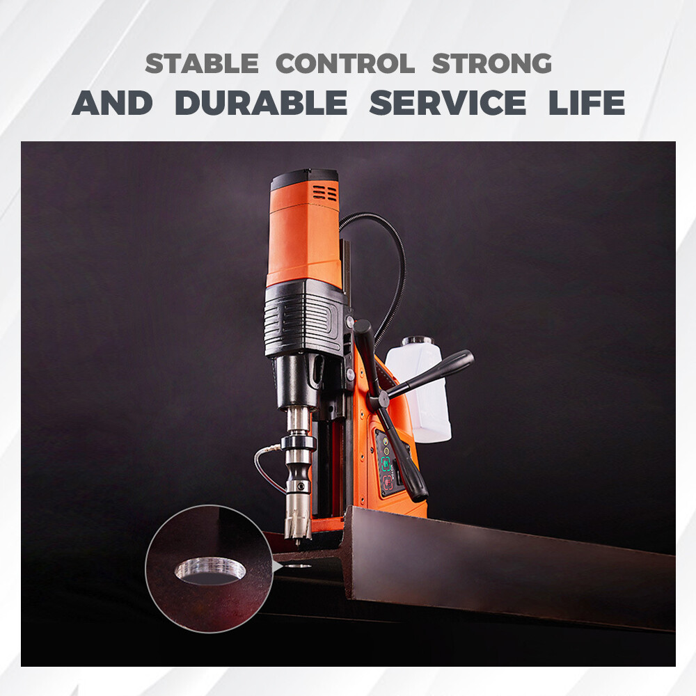 MD60 Electric Magnetic Drill Press Max 3in Depth 2-3/8" Dia Magnet Force Tapping
