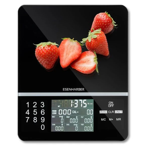 Báscula de alimentos con calculadora nutricional