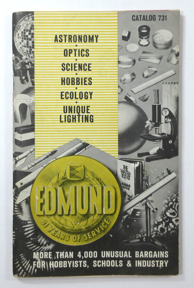 Edmund Science Equipment Computer Catalog Optics Microscopes Math Lasers 1972