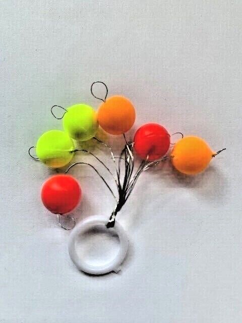 FLUORO MULTI COLOURED 10mm SURFACE BLOB FLOATS / FLY FISHING INDICATORS