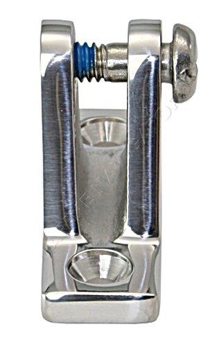 Deck Fitting Stainless Steel 6mm Fork 6mm Pin Diameter 90 Degrees Angle