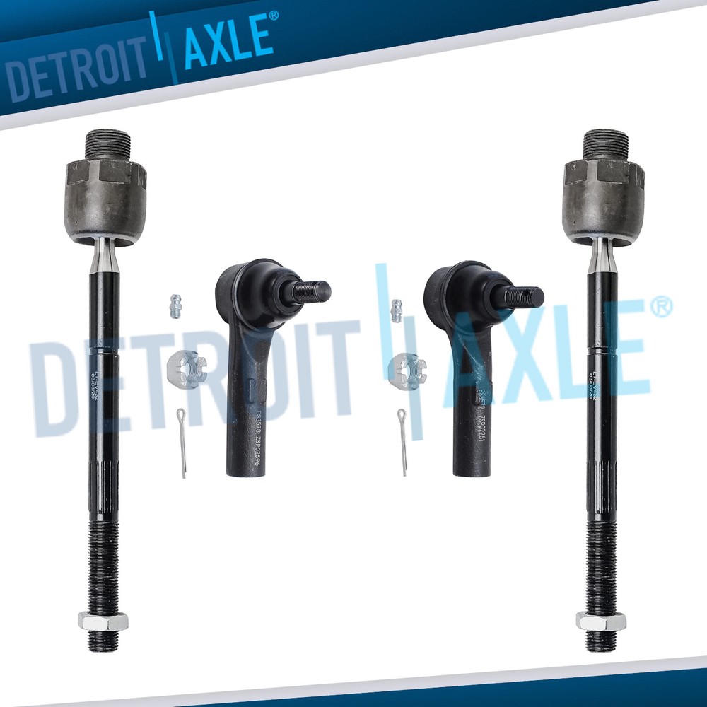 For 2000 2001 2002 2003 2004 Dodge Dakota Durango 4WD Front Inner Outer Tierods