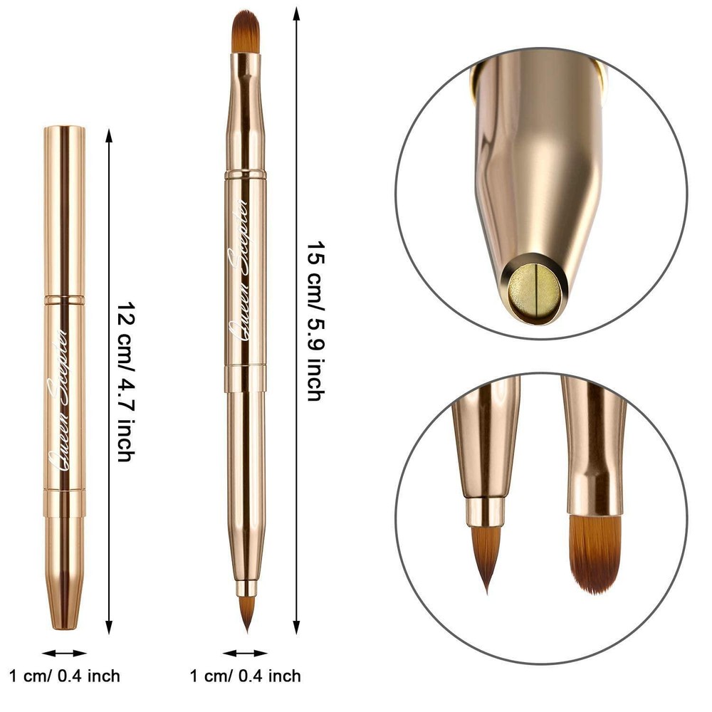 double-sided soft cap eyebrow eyelash lip makeup brush Telescopic concealer