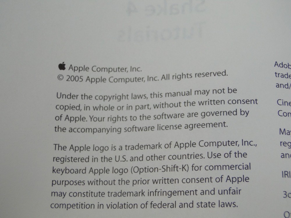 Apple Shake 4 Advanced Digital Compositing with Serial Numbers Big Box