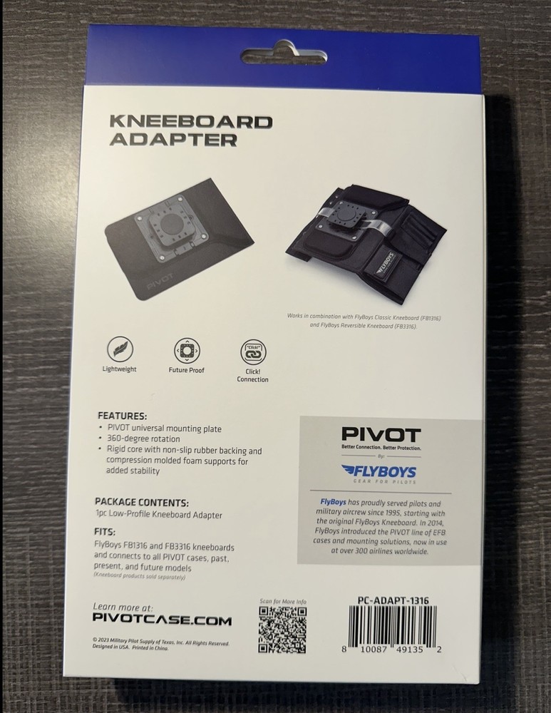 Pivot/Flyboys Kneeboard Adapter