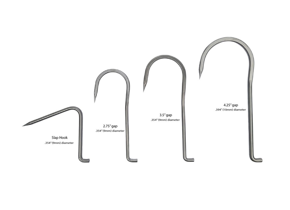 Stainless Steel Gaff Hook (2.75" Gap- 9mm Diameter)