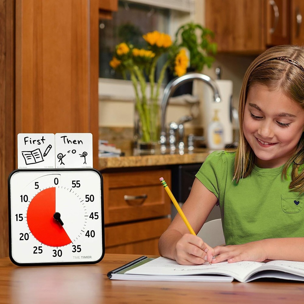 Special Needs Friendly Visual Timer – 8-Inch Countdown Clock with Alert Option