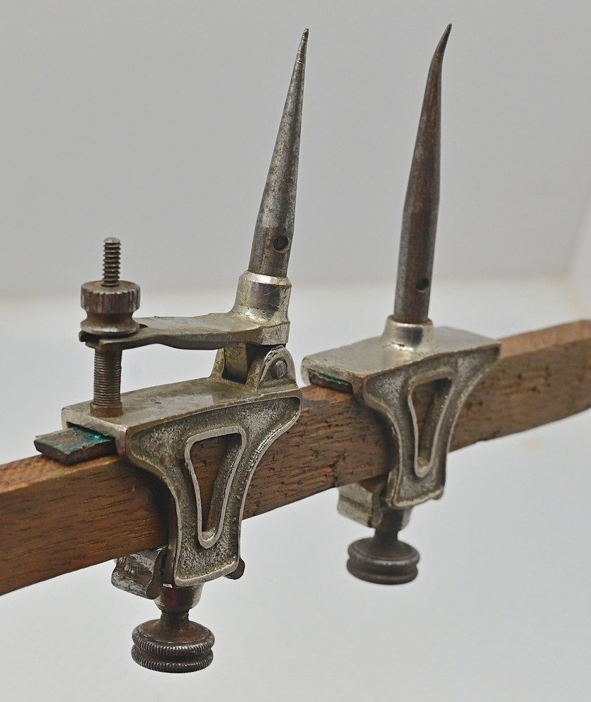 ✨Vintage Unbranded Nickel Plated Trammel Points (INV S012)