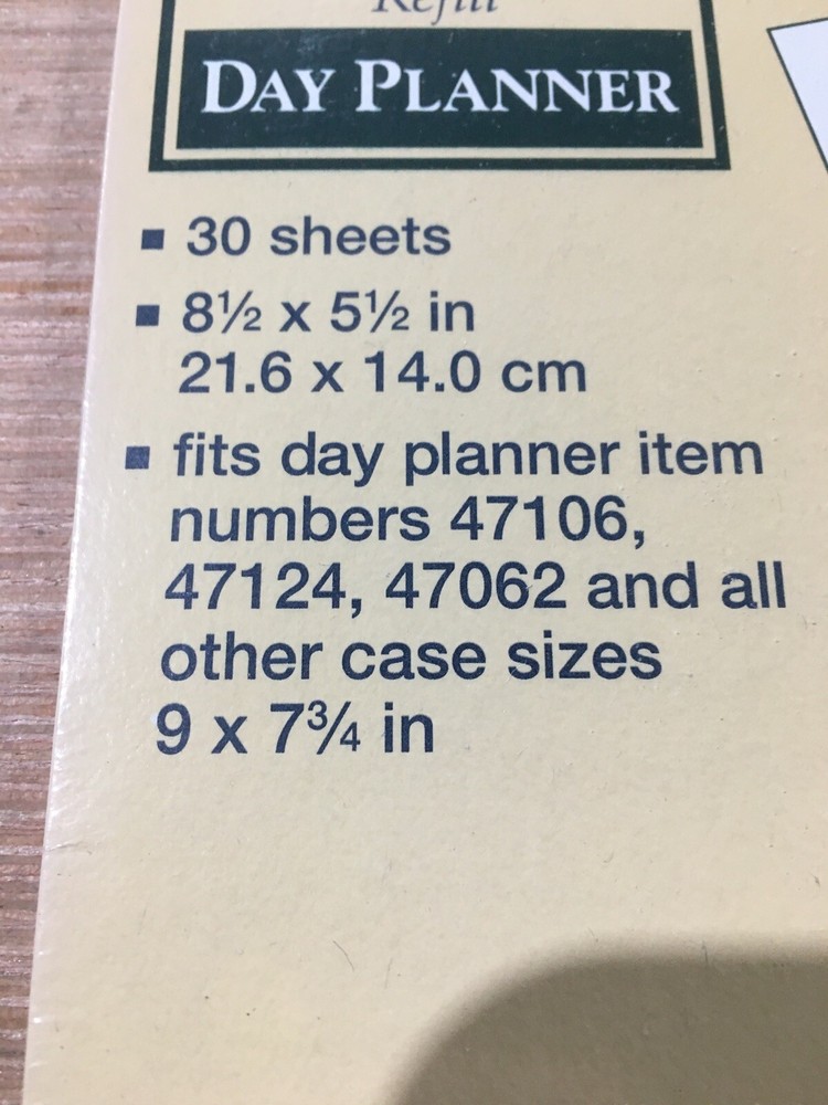 Mead Planner 47034 Refill Undated Meeting Notes 30 Sheets Franklin Day Runner