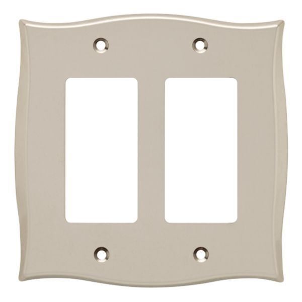 Llylah Double Décor Switch Plate - Vintage Nickel