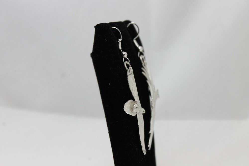 Sterling Silver Flying Eagle Earrings