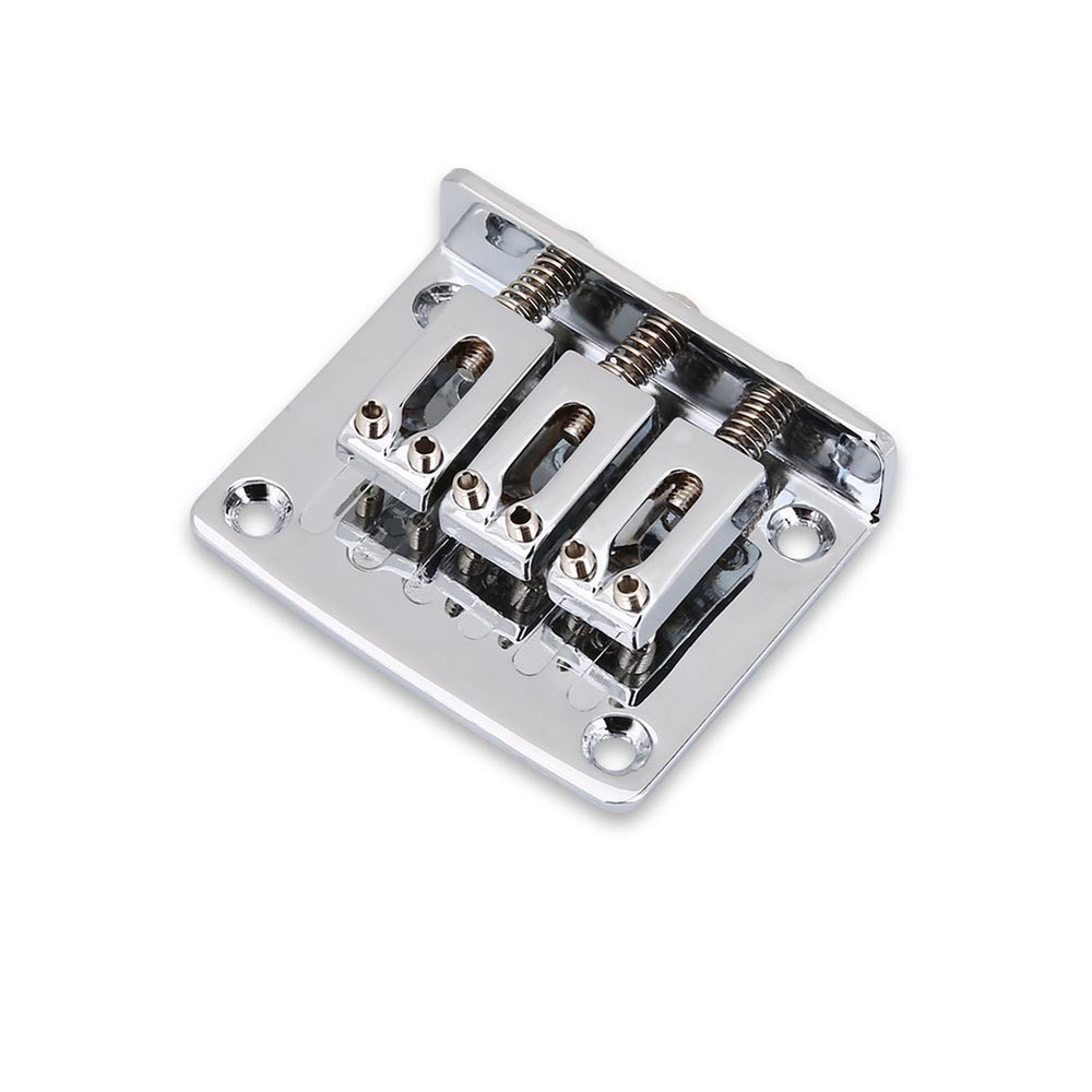 ♡ (Silver)3-string Fixed Guitar Bridge Replacement Parts For Cigarbox Electric