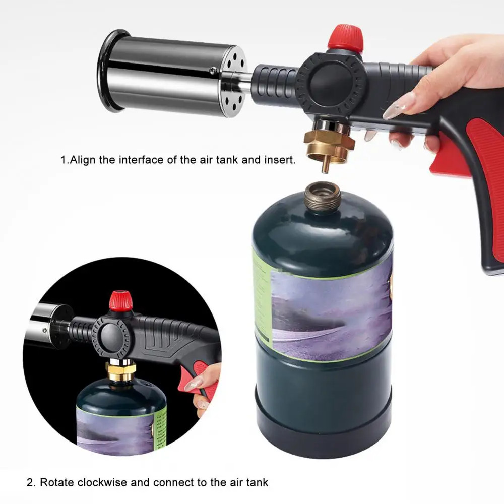 Powerful Kitchen Cooking Grill Propane Torch Searing Charcoal Camp Fire Starter