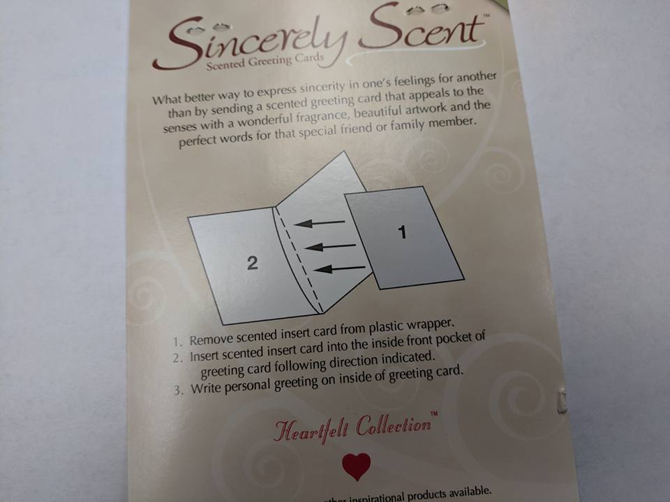 Someone Special SCENTED (Cinnamon Apple) Greeting card with Insert & Envelope