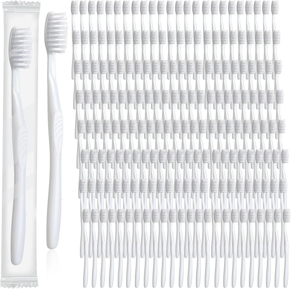 500 pcs Disposable Toothbrushes Individually Wrapped Toothbrushes Soft Bristle