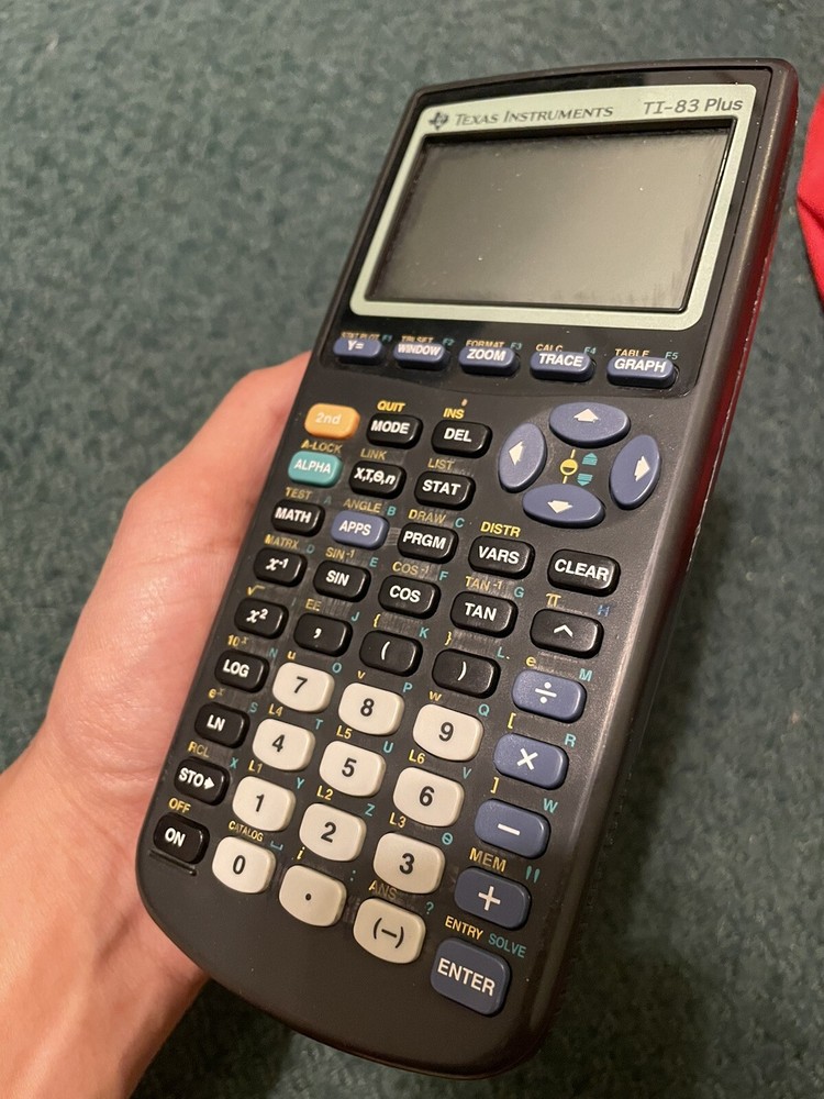 Texas Instruments TI83 Plus Graphing Calculator W/ Cover Tested Works!