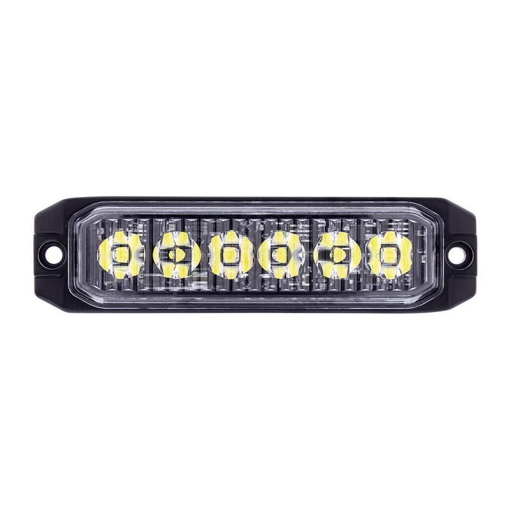 6 High Power LED "Competition Series" Slim Warning Light - White
