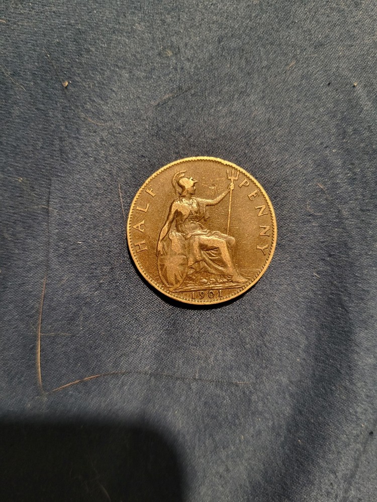 1901 British Half Penny, Queen Victoria