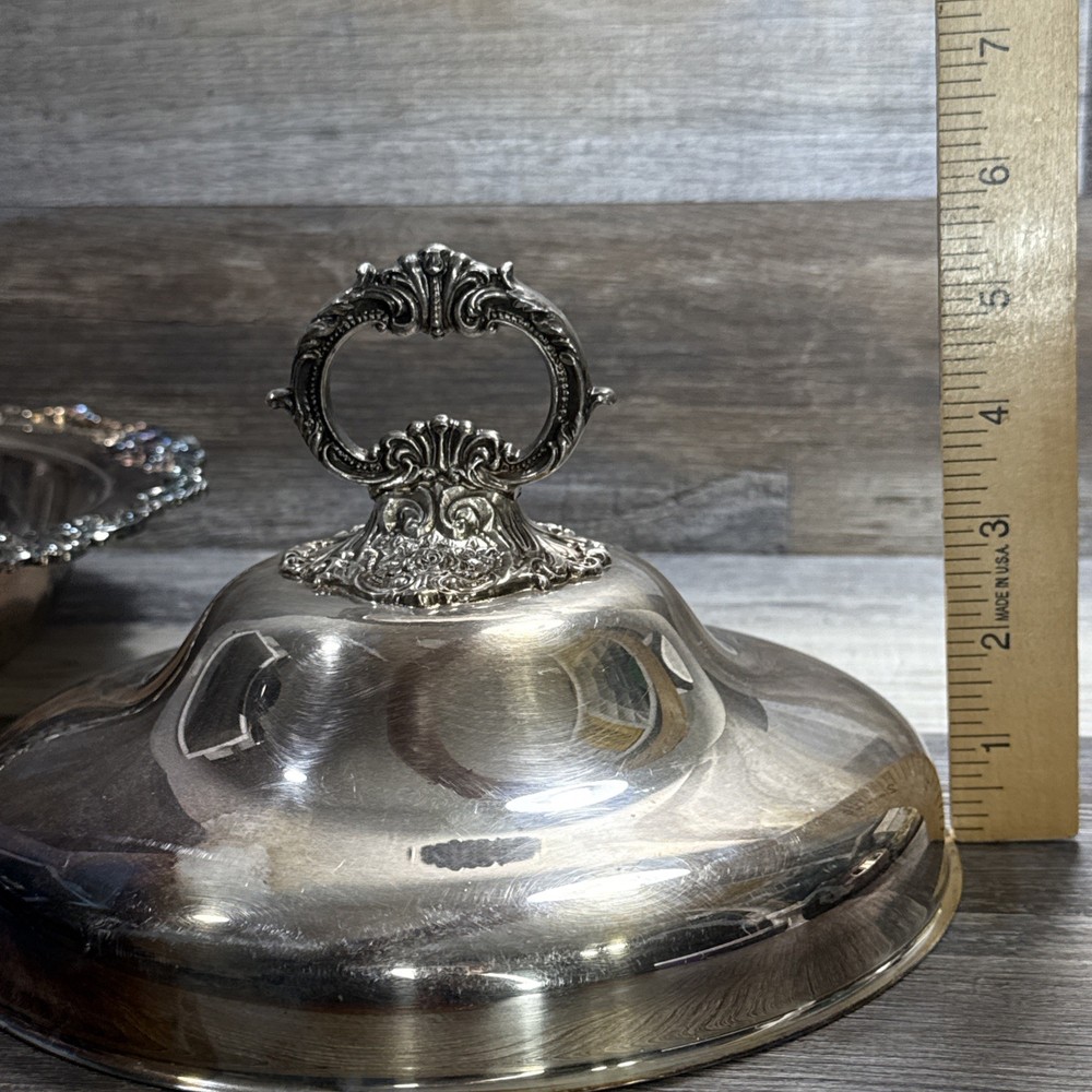 Wallace Baroque #295 Silverplate Chafing Dish Bowl & Dome Replacement Engraved