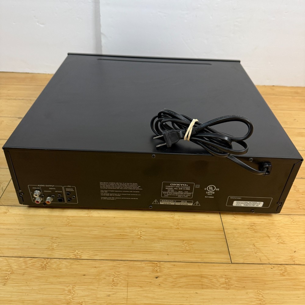 Onkyo DX-C390 6-Disc CD compact disc Changer Black With Remote Works