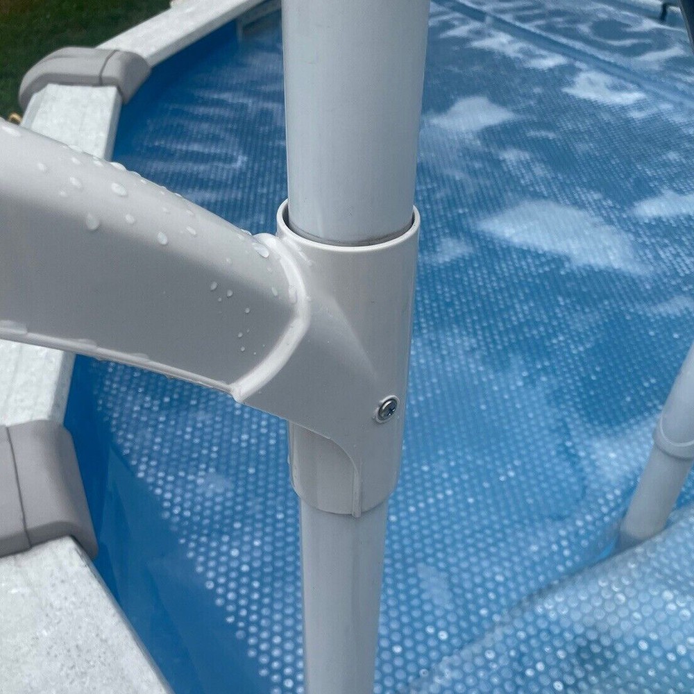 White Short Handrail Replace For Above Ground Swimming Pool Step