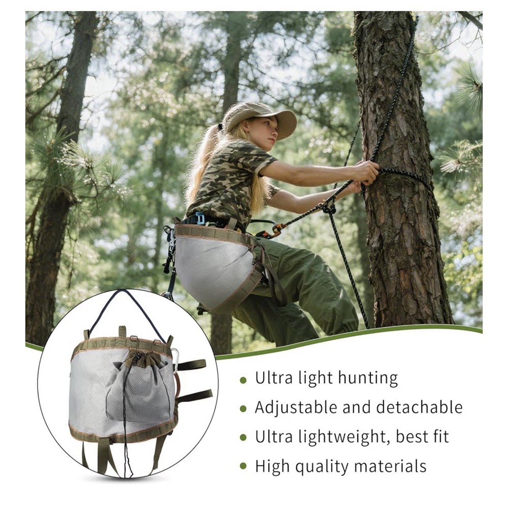 Tree Saddle Hunting Saddle, Lightweight 2.2lb Adjustable 300lb Capacity