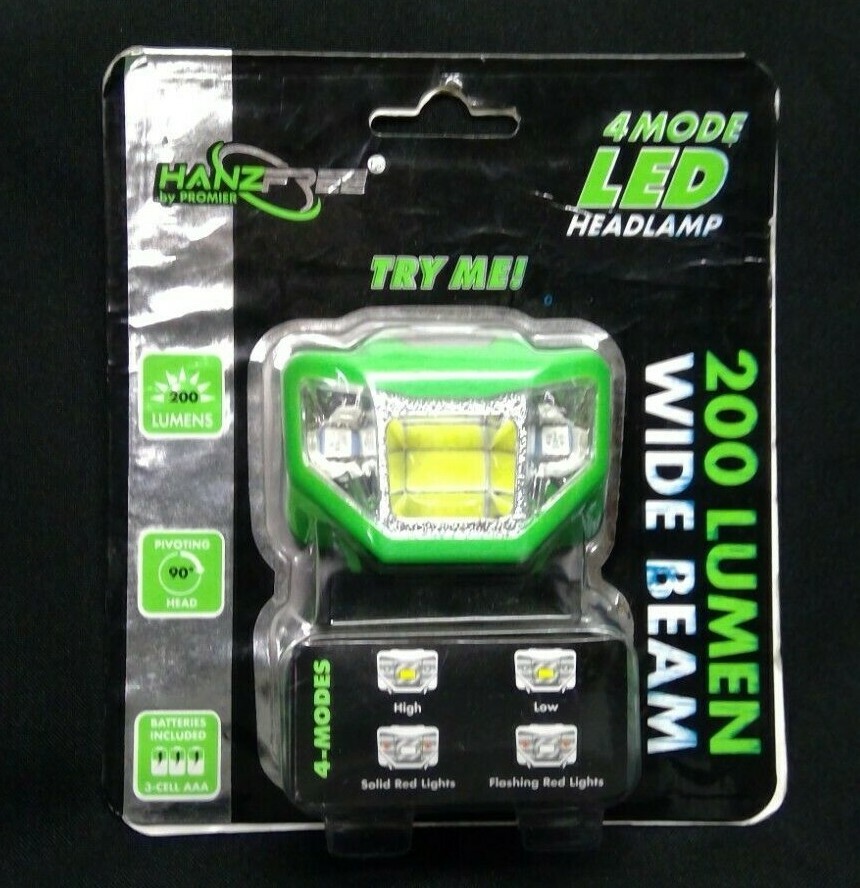 Promier 4 Mode Head Light Multi Light Mode 200 Lumen Wide Beam