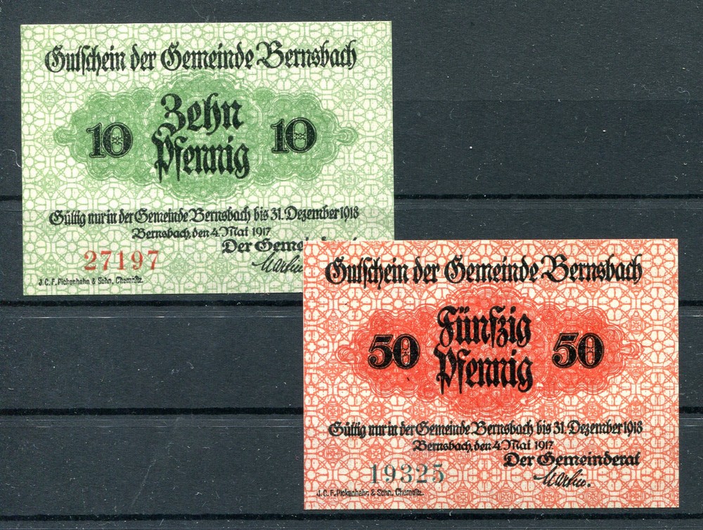 Bernsbach 2 Banknotes Traffic Edition Z730