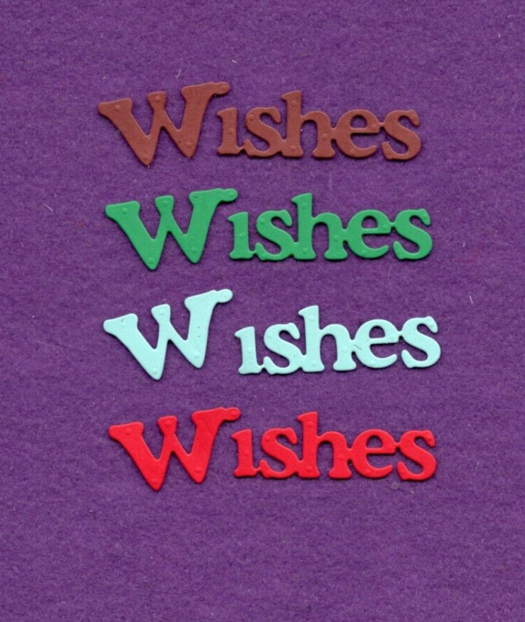 WISHES # 2 die cuts scrapbook cards